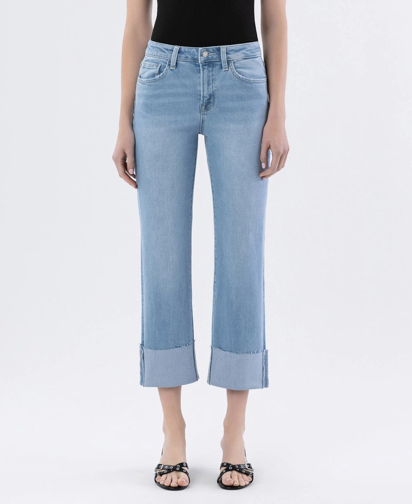 Victoria Cuffed Straight Jeans