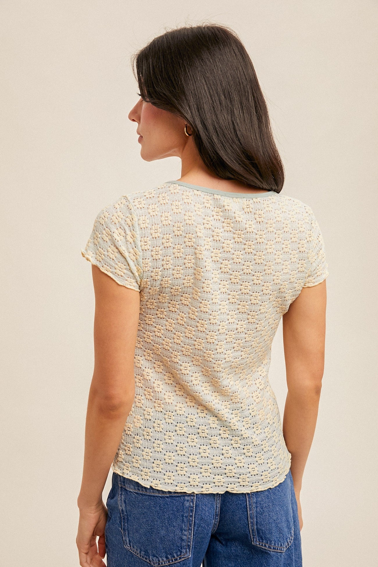 Floral Lace Cabbage Tee