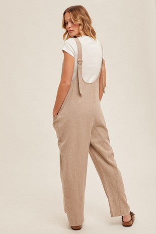 Pebble V-Neck Adjustable Overalls