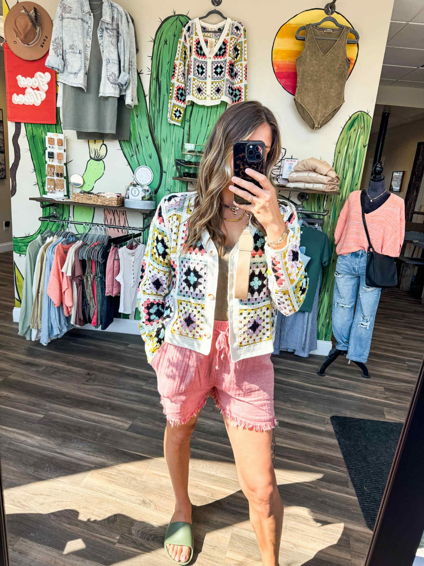 Crochet Button Up Jacket