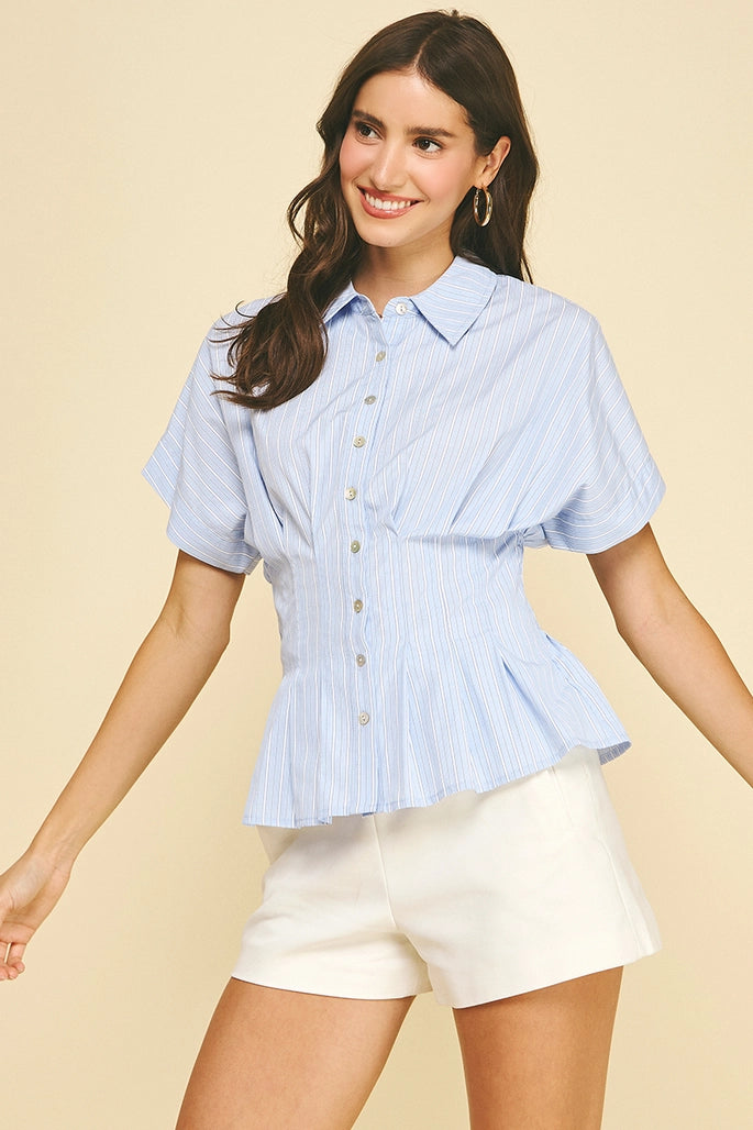 Going Boating Stripe Button Down