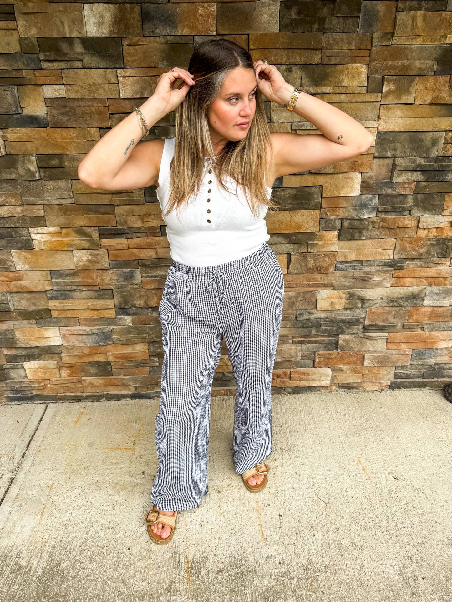 Gingham Boxer Pants