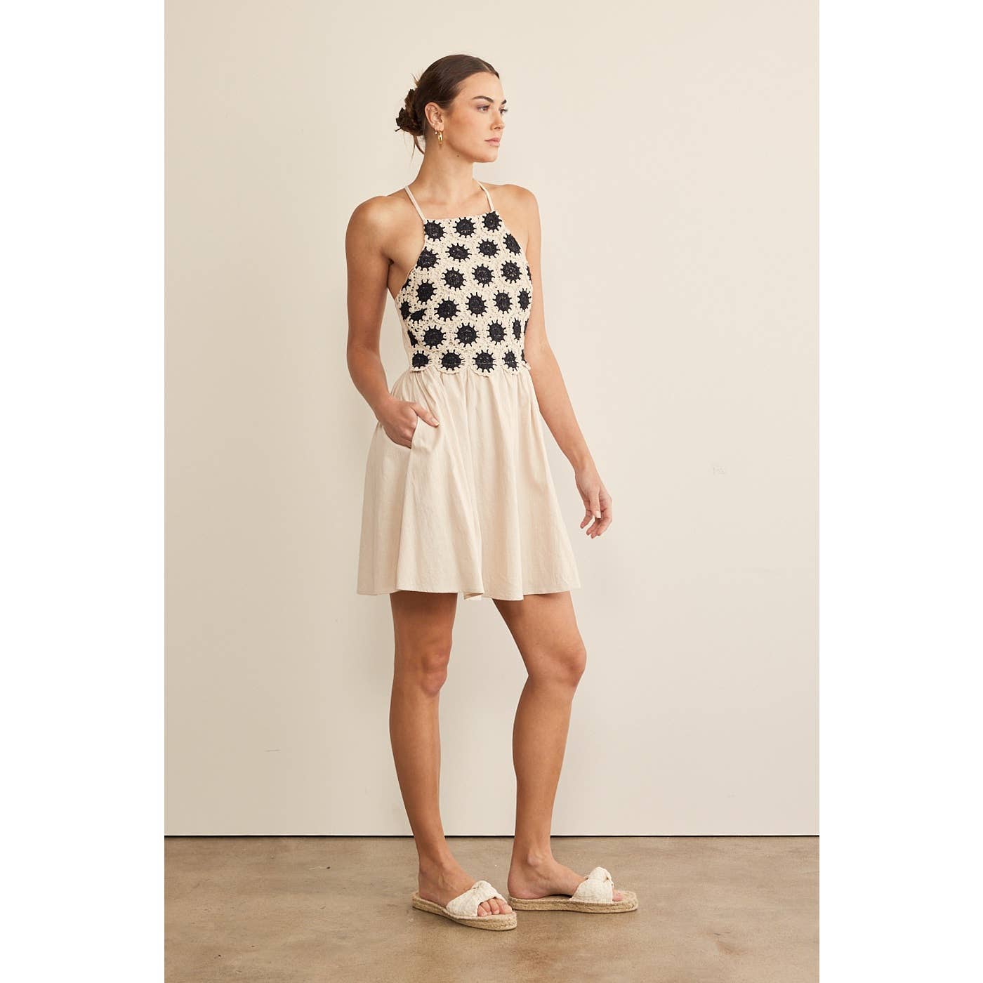 Sunburst Crochet Dress