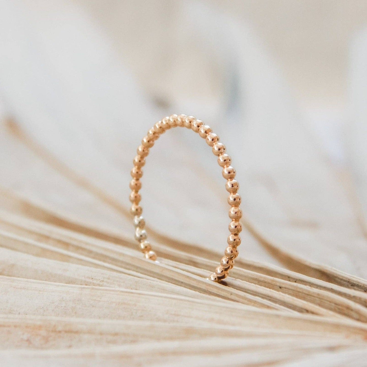 Beaded Stacking Ring | 14k Gold Fill & Sterling Silver