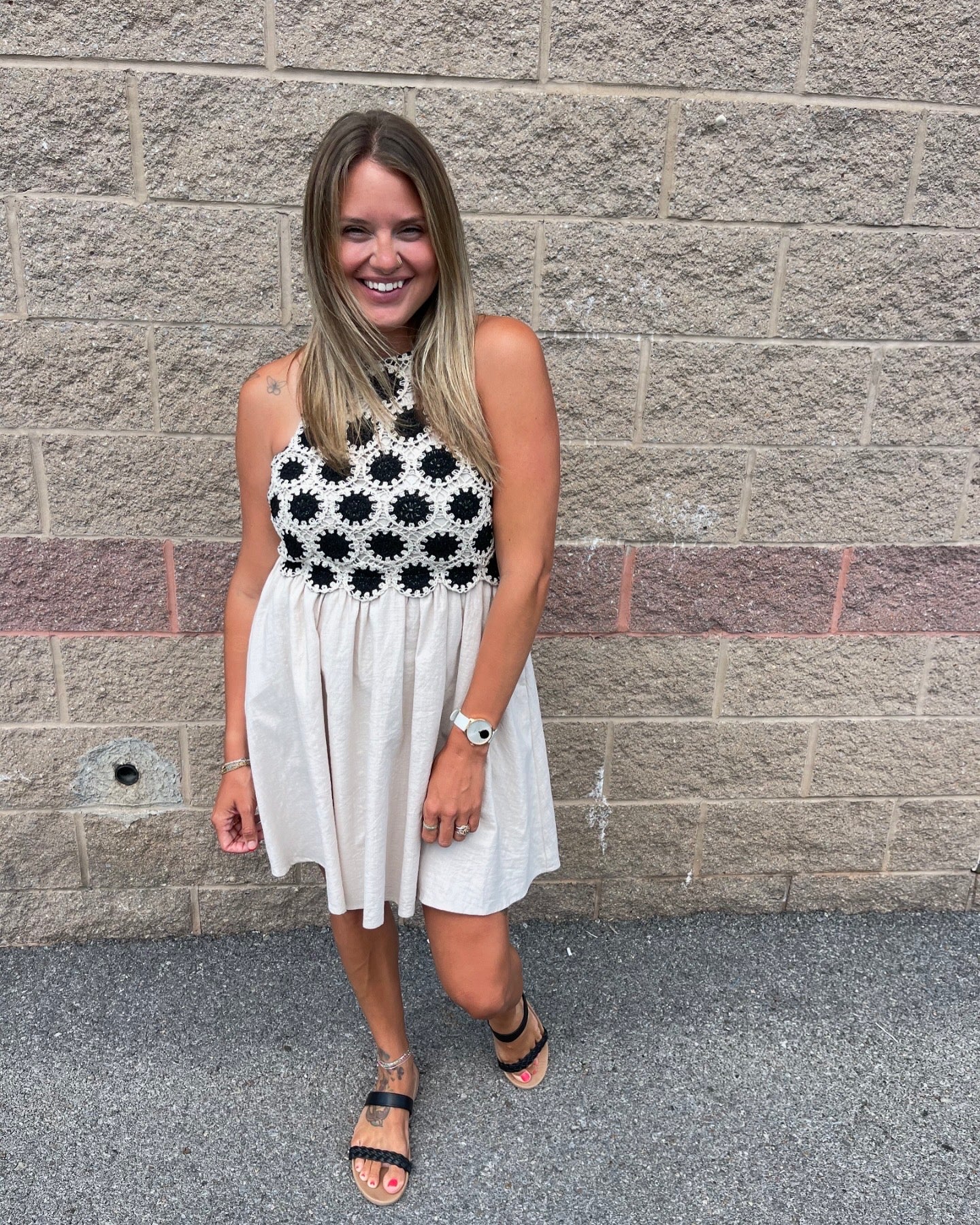 Sunburst Crochet Dress