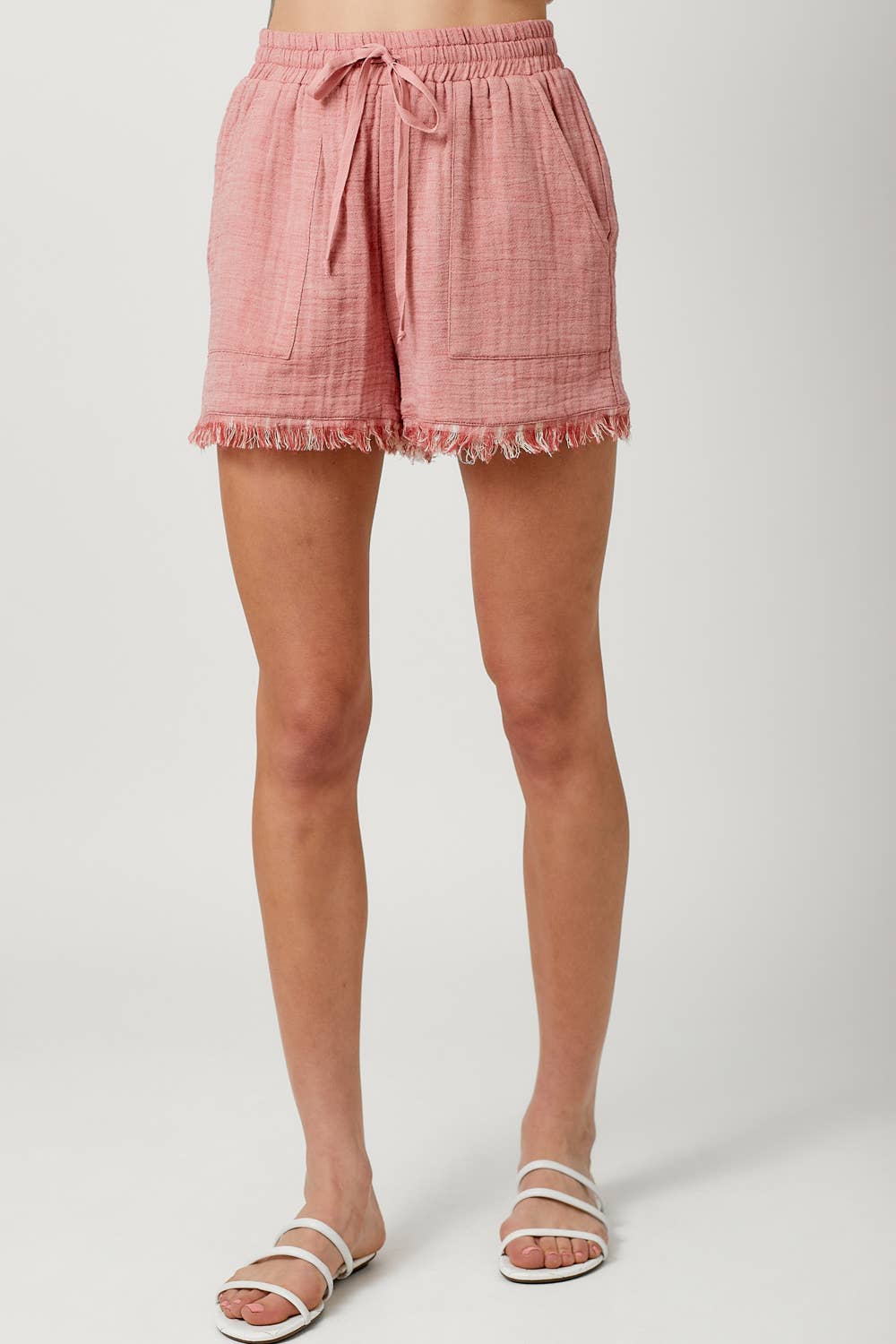 Double Gauze Fringe Shorts