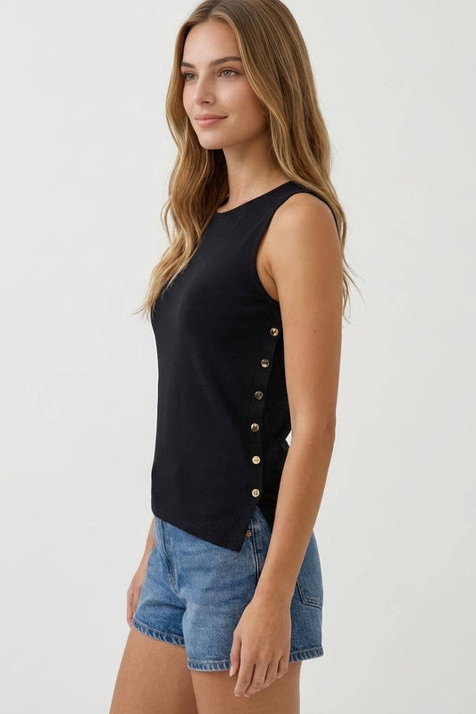 Asymmetrical Button Tank