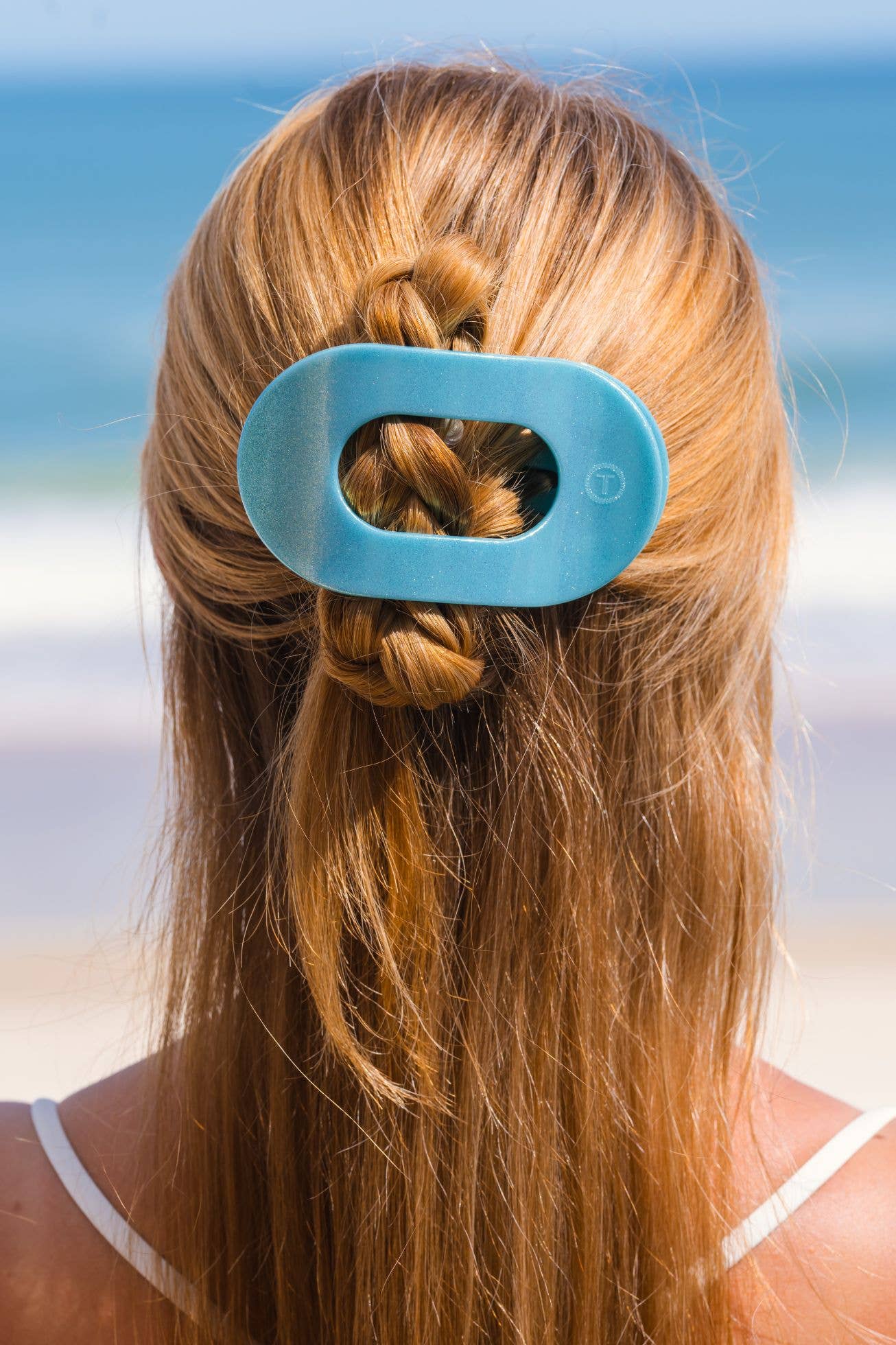 Round Flat Hair Clip | Large | Blue Seas