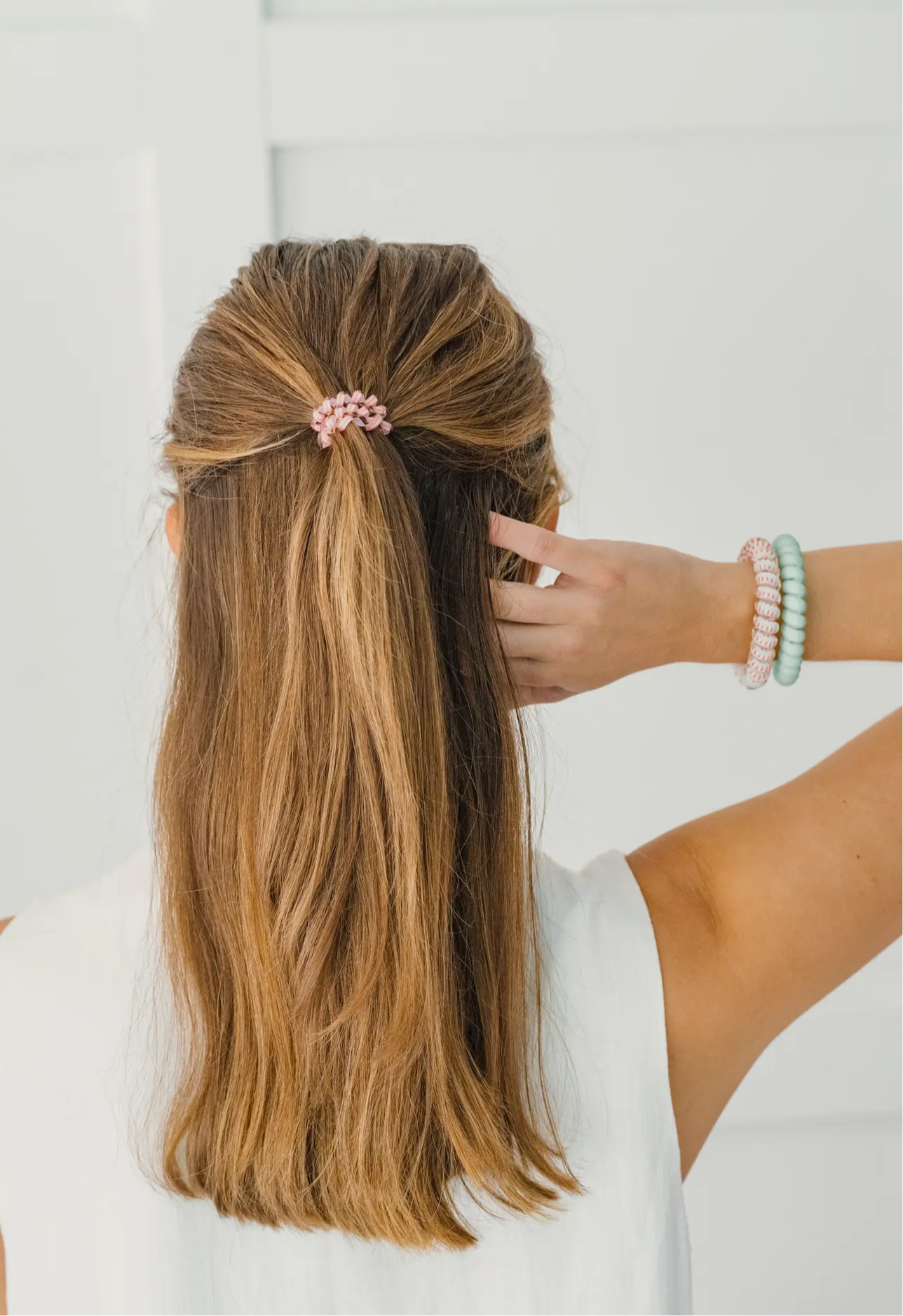 Spiral Hair Coils | Large | Calming Coral Hair Ties