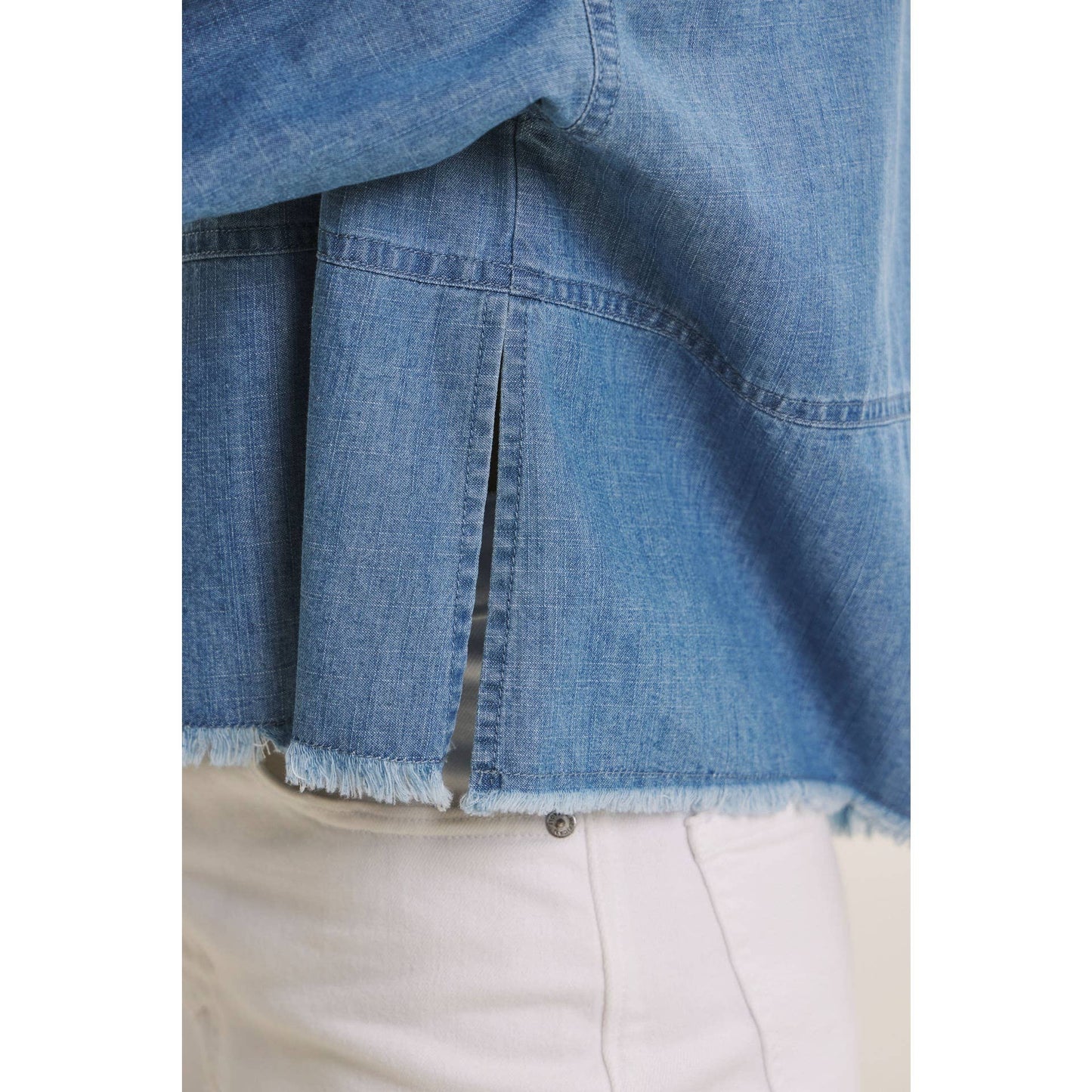 Elevated Washed Denim Top