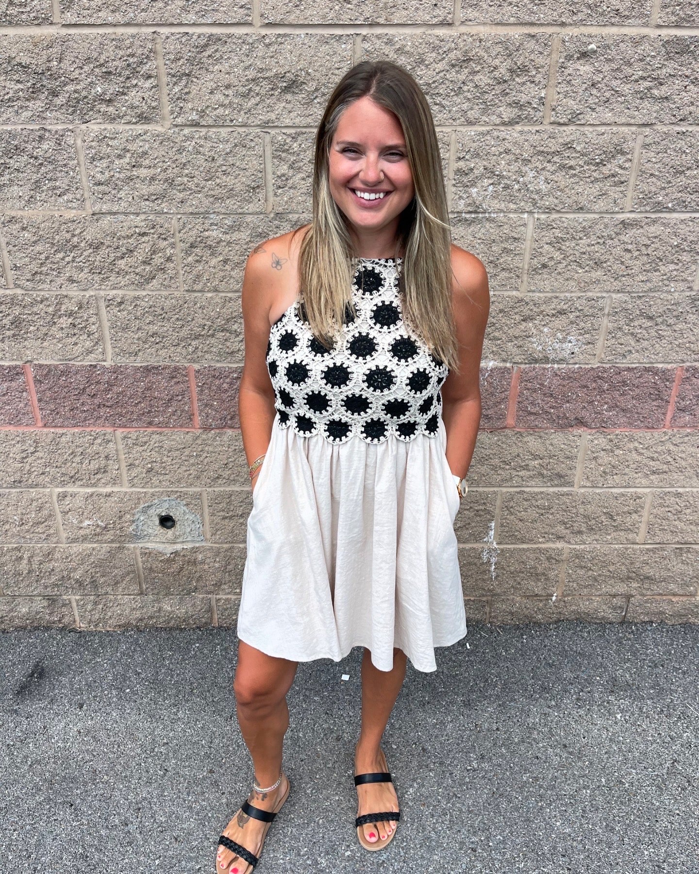 Sunburst Crochet Dress
