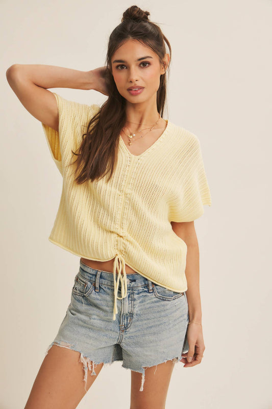Buttered Up Ruched Sweater