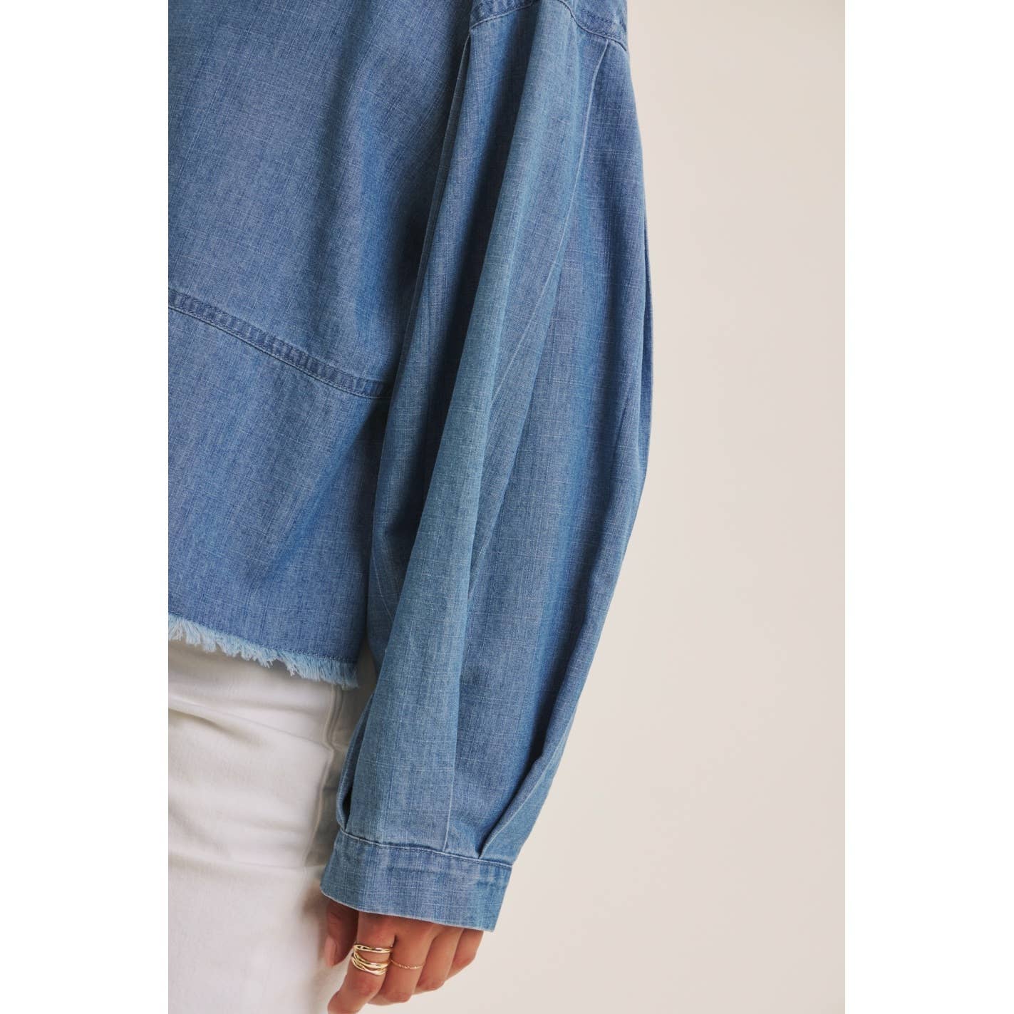 Elevated Washed Denim Top