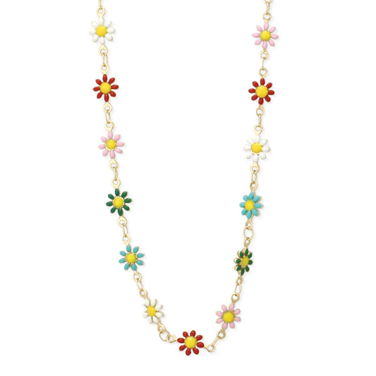 Field of Flowers Multi Daisy Chain Necklace