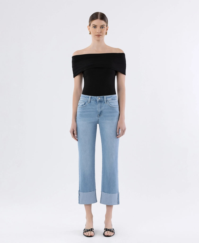Victoria Cuffed Straight Jeans
