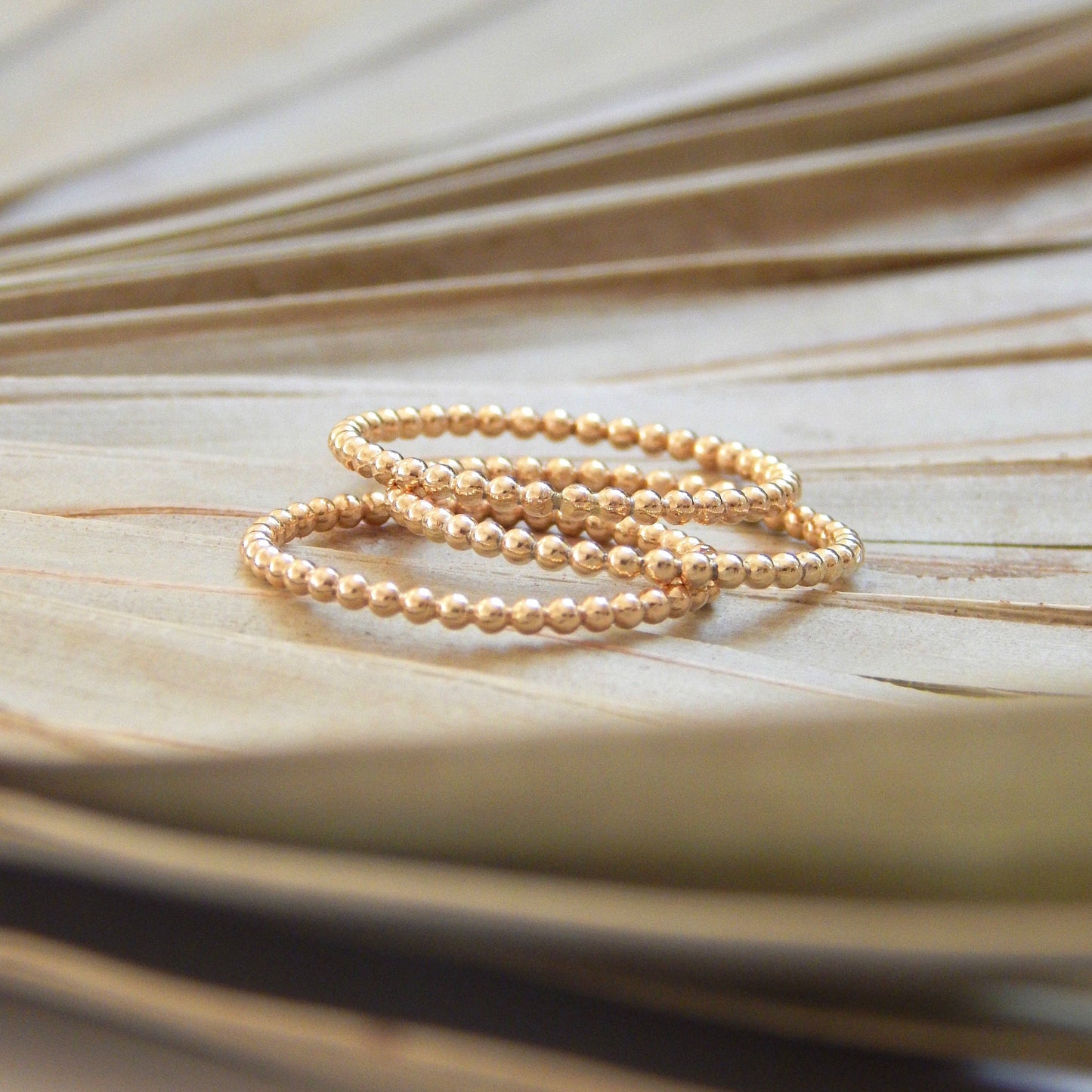 Beaded Stacking Ring | 14k Gold Fill & Sterling Silver
