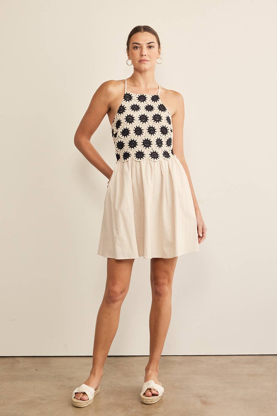 Sunburst Crochet Dress