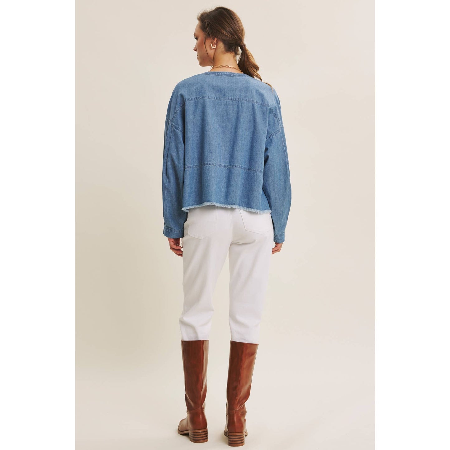 Elevated Washed Denim Top