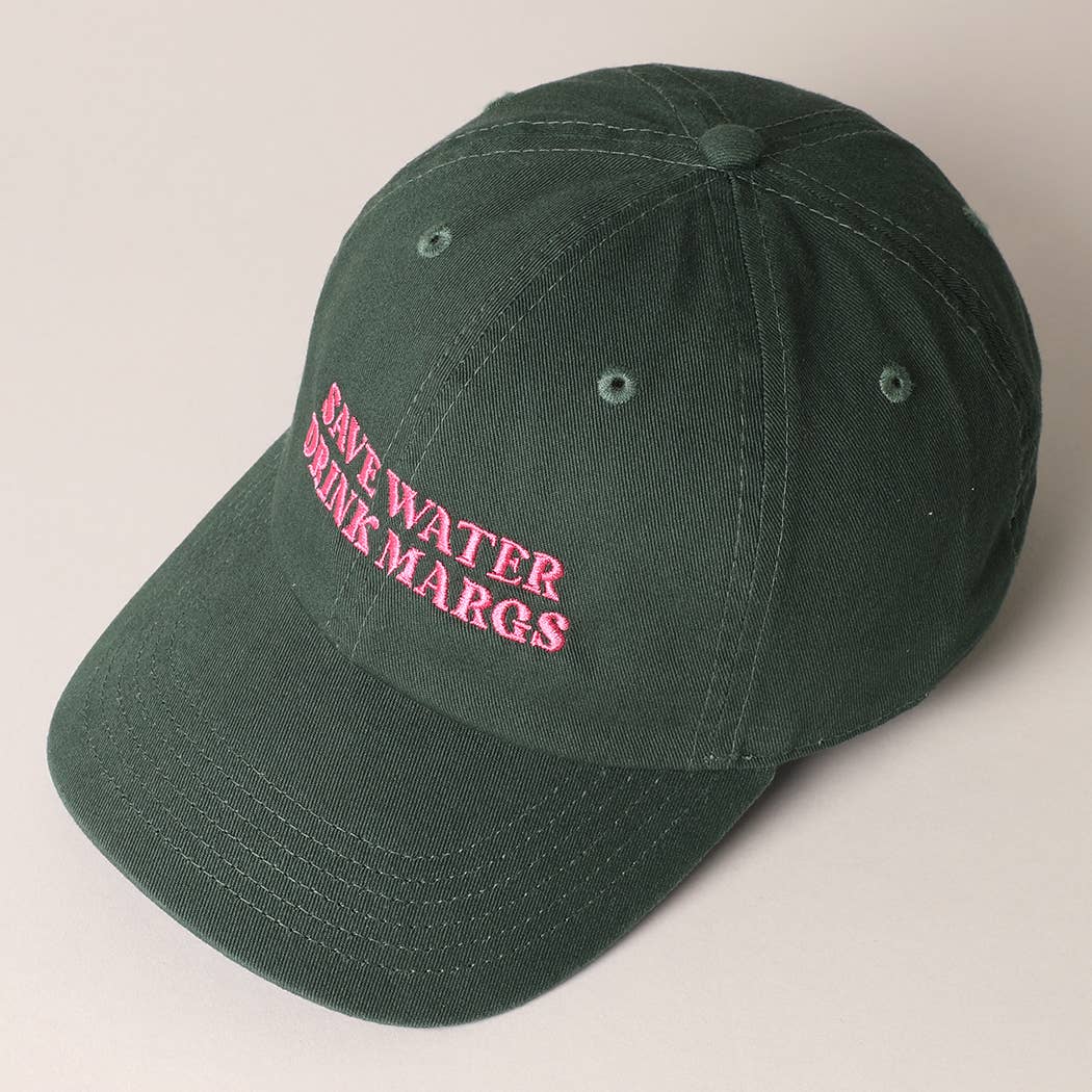 Save Water Drink Margs Embroidered Baseball Cap