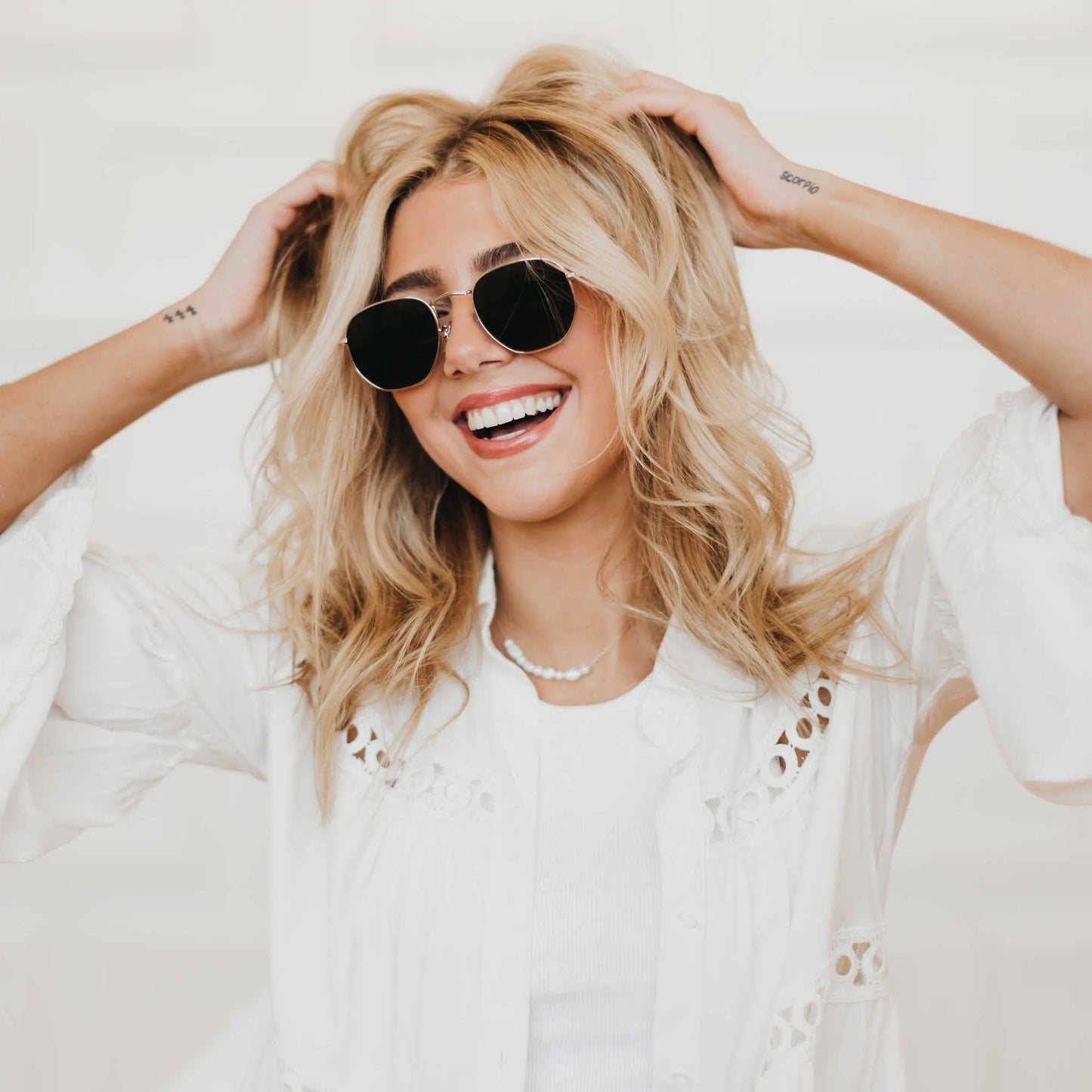 Hailey Hexagon Frame Sunglasses