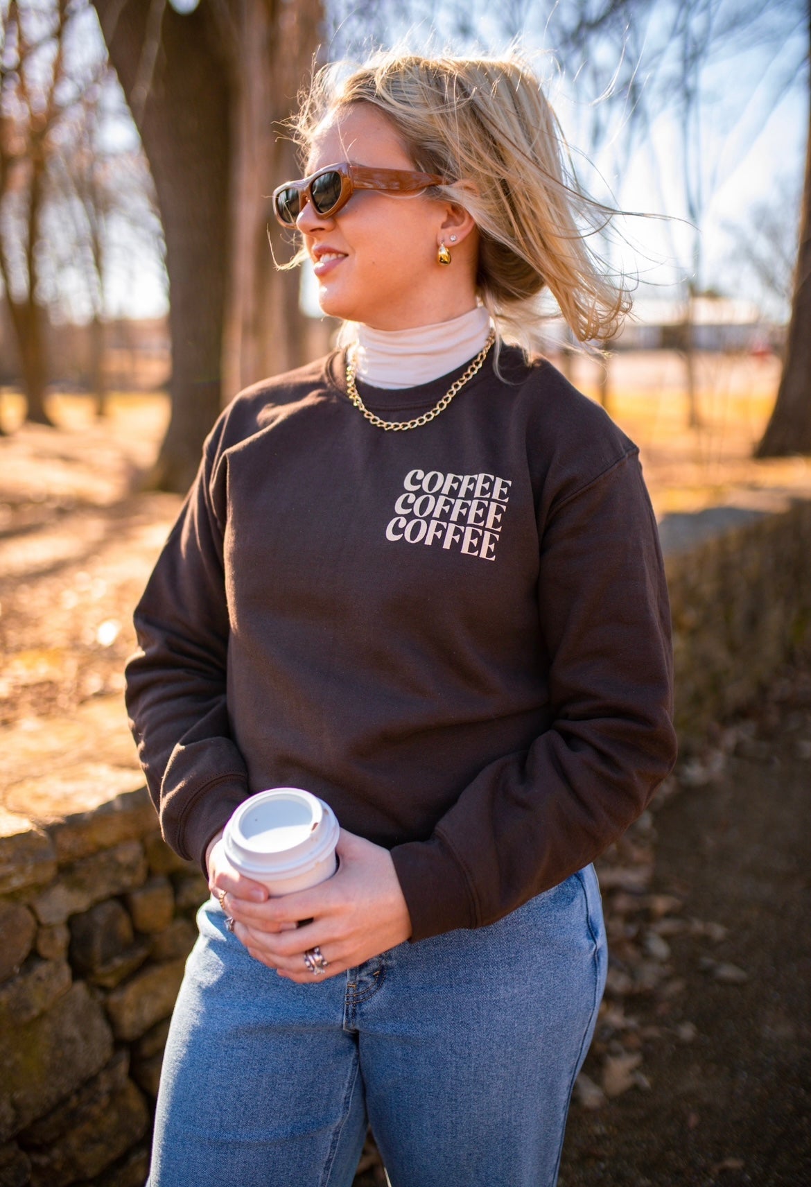 Coffee (Chocolate Sweatshirt) Puff Ink
