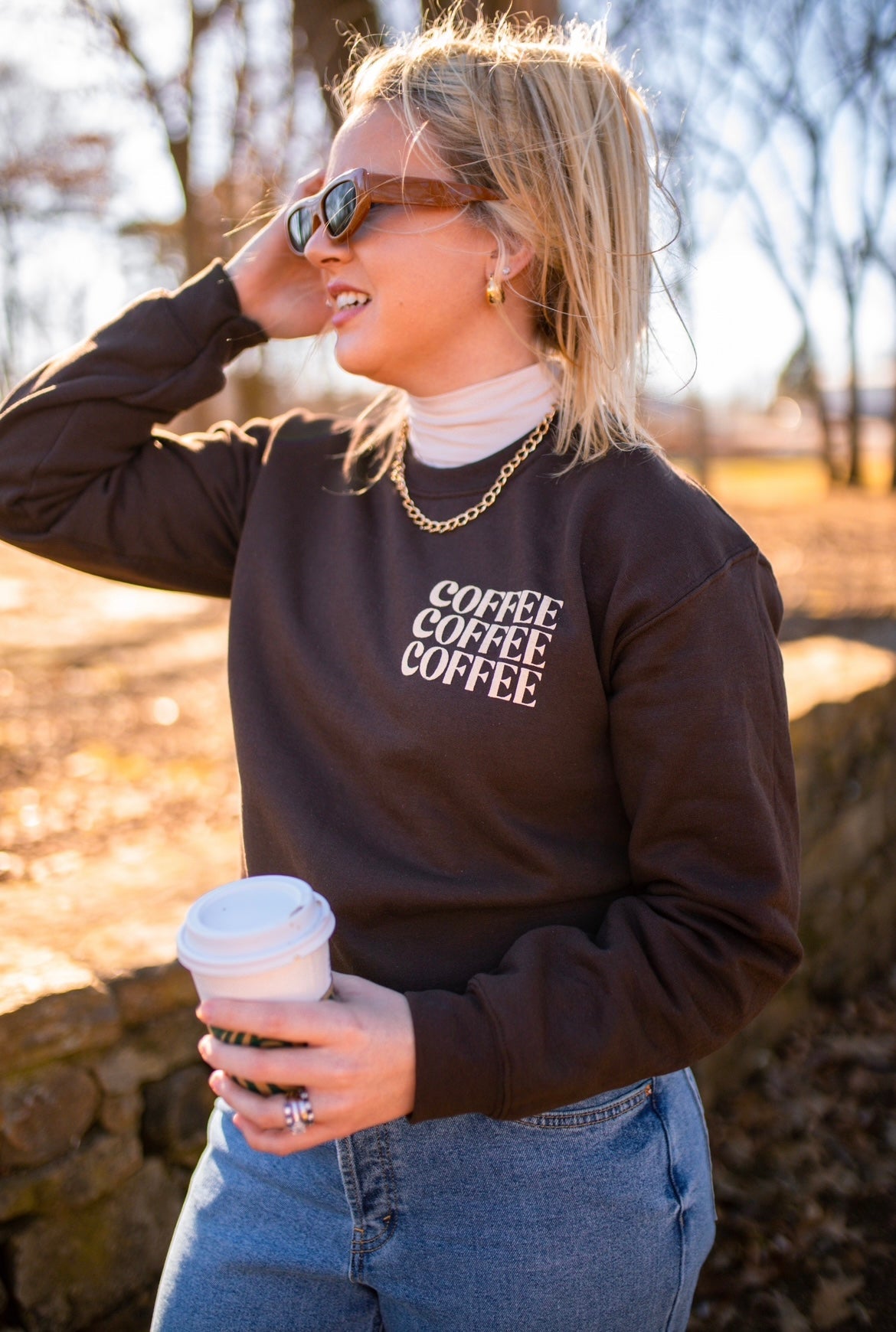 Coffee (Chocolate Sweatshirt) Puff Ink