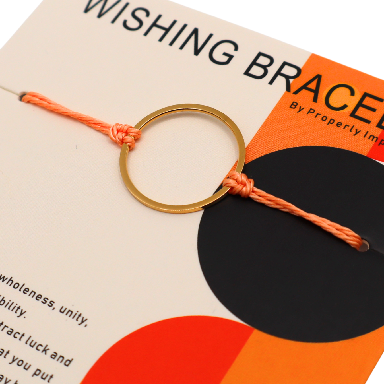 Wishing Bracelet with Gold Circle Charm
