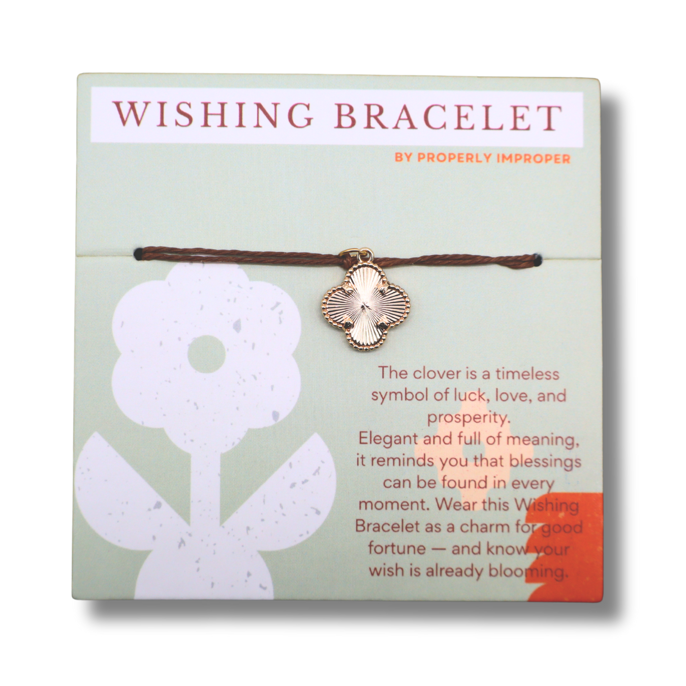 Wishing Bracelet with Clover Charm