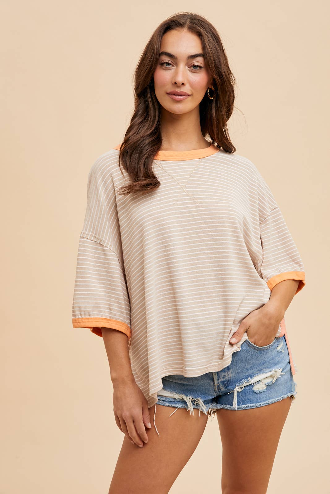 Contrast Blend Tee Shirt