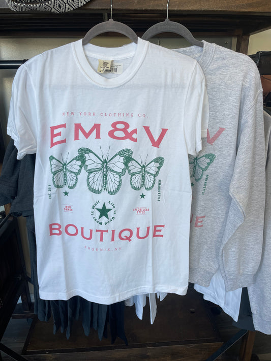 EM&V Boutique Custom Tee & Crewneck Pullover