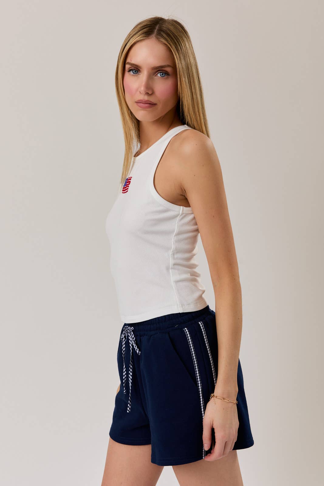 USA Beaded Ribbed Tank
