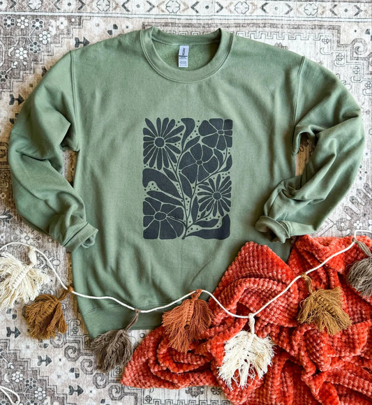Boho Floral Sweatshirt