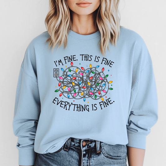 I'm Fine, Everything is Fine Graphic Long Sleeve Tee