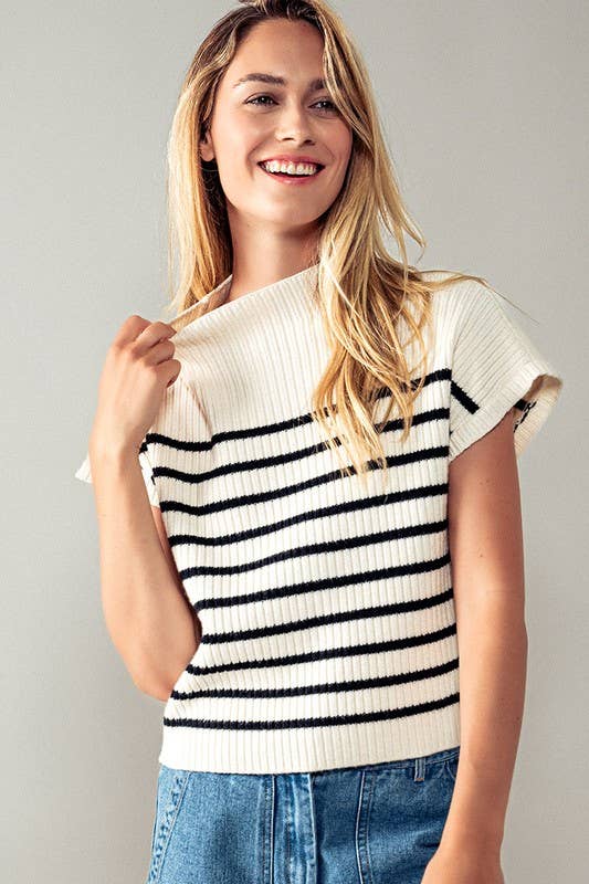 Carley Striped Boxy Top