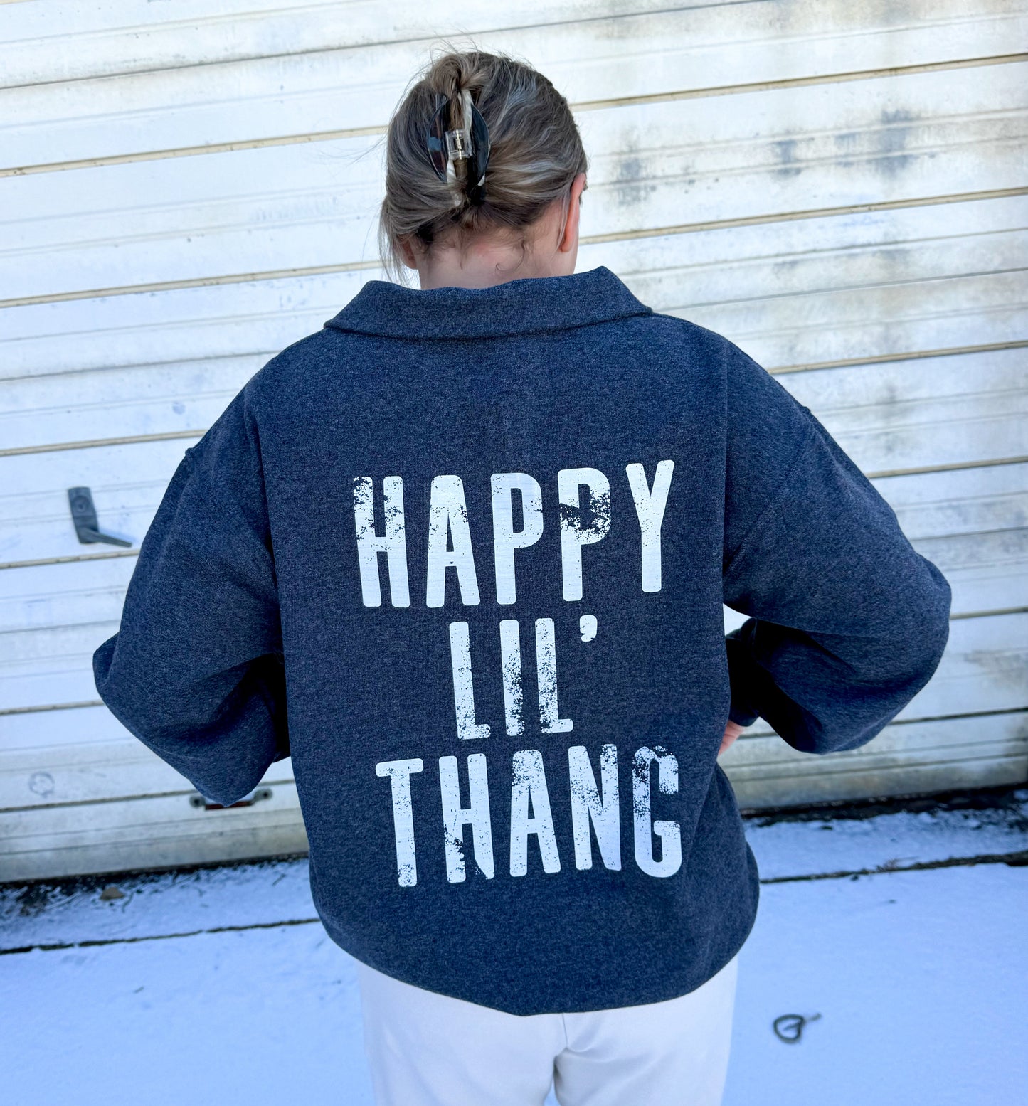 Happy Lil Thang quarter zip