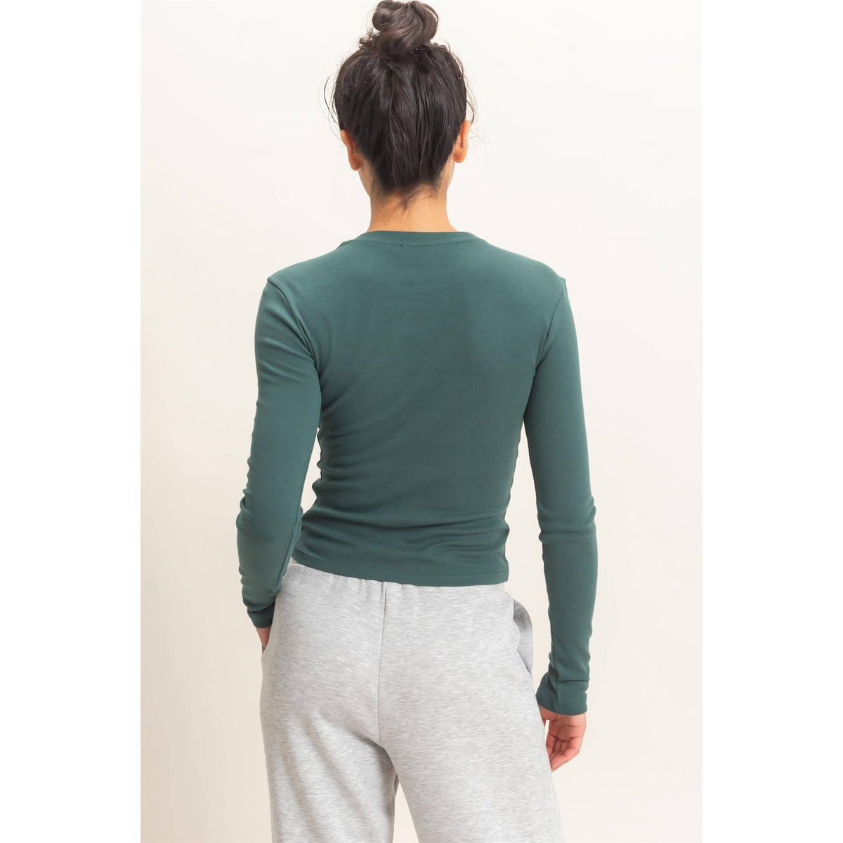 Crew Neck Long Sleeve Top