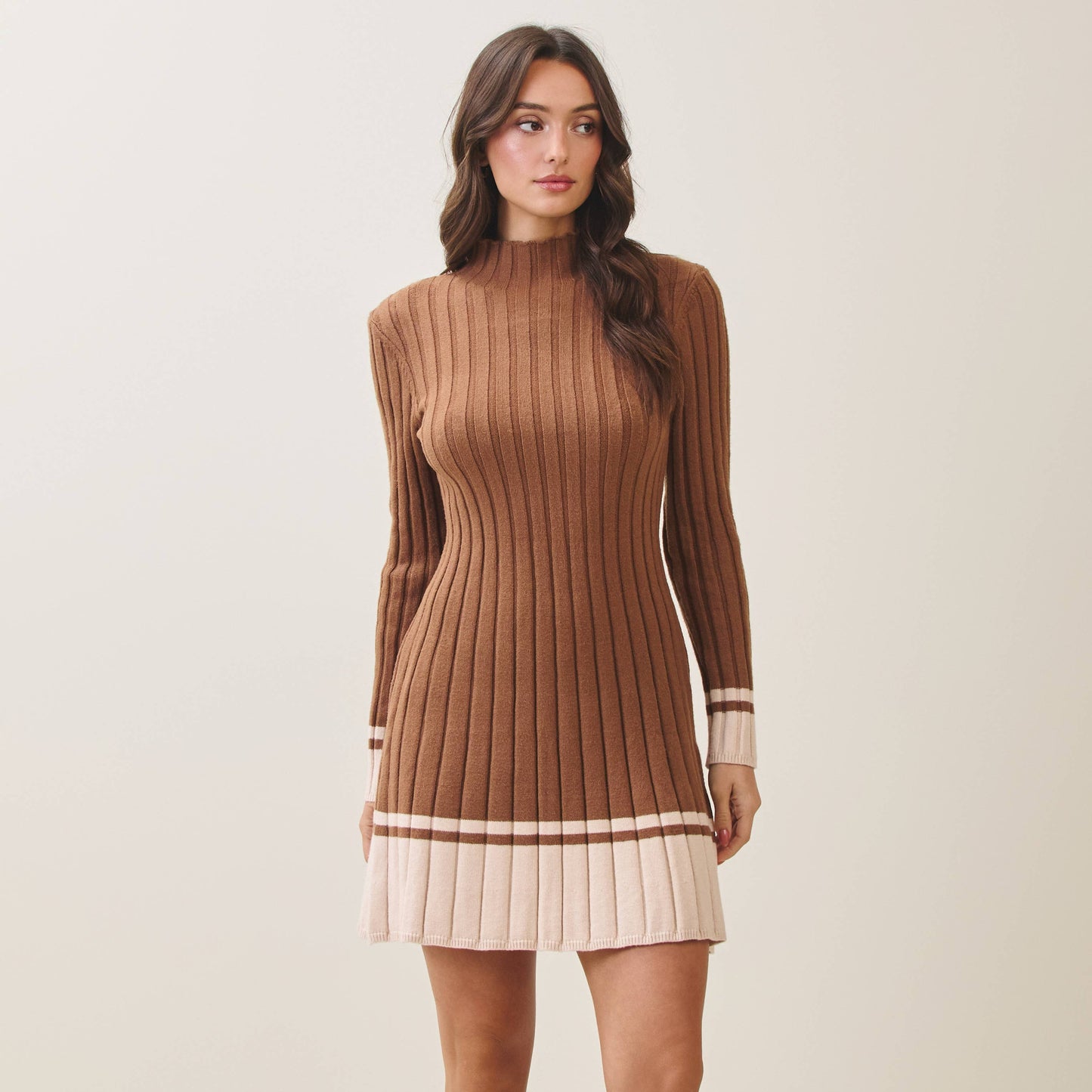 Two Tone Sweater Dress