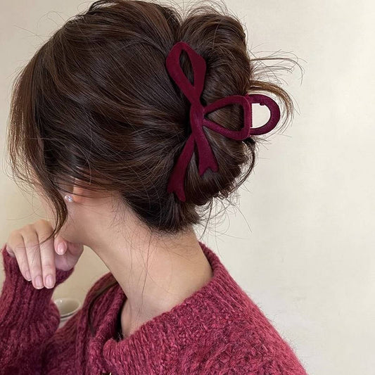 Velvet Bow Hair Clip