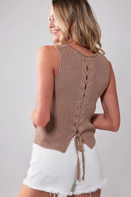 Tied Right Up Knit Tank