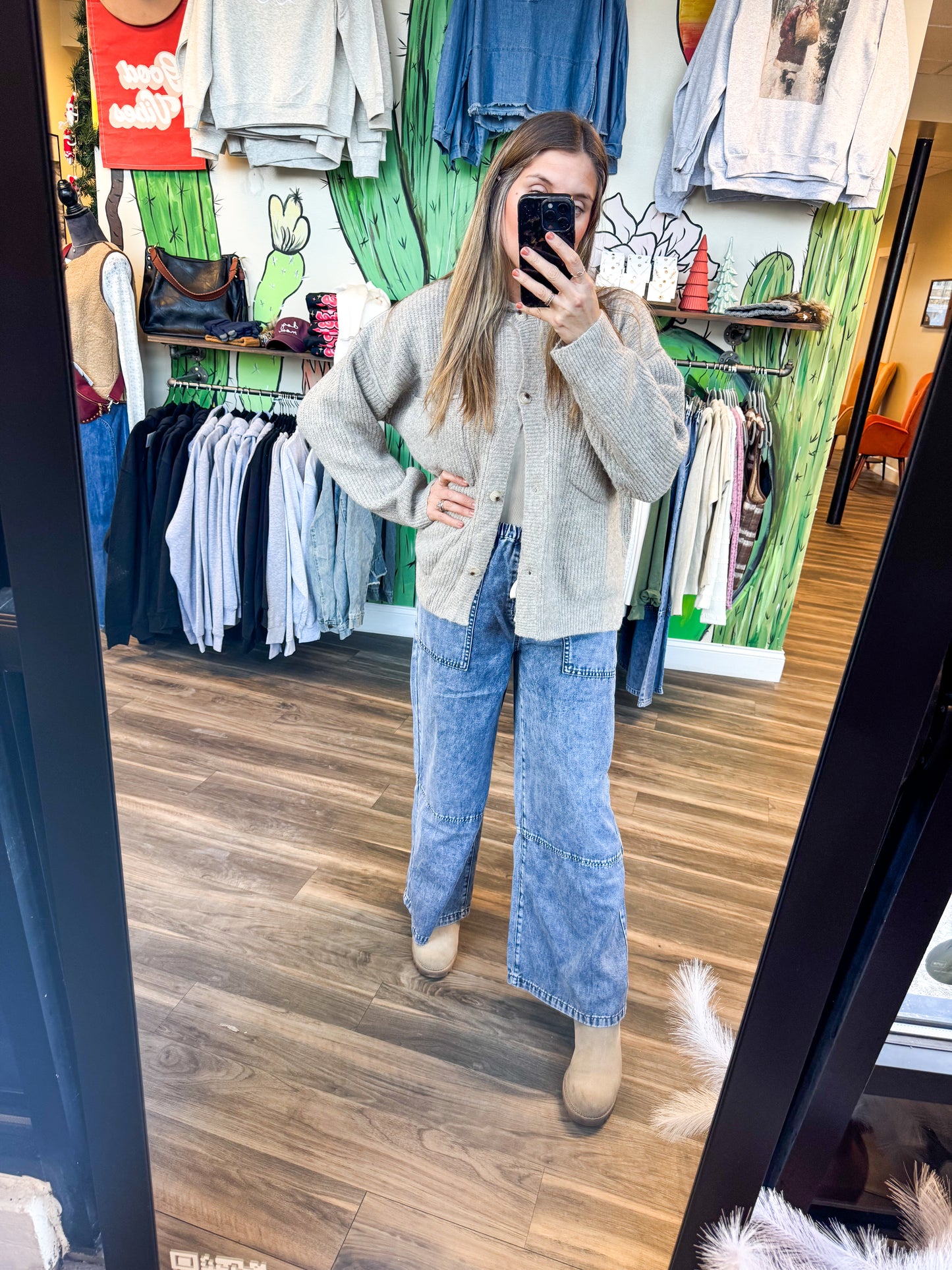 Button Down Sweater Jacket