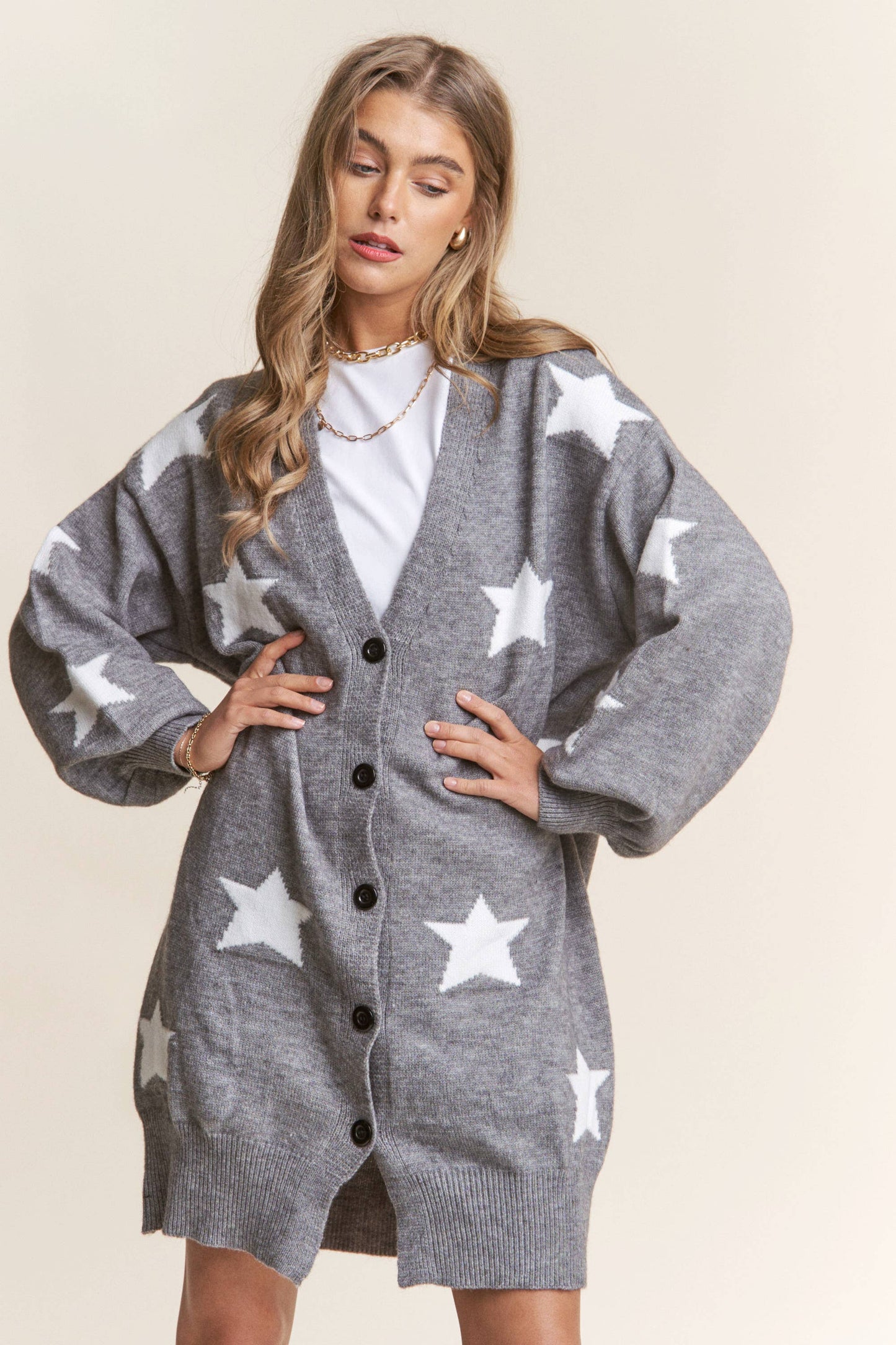 Starry Eyed Long Body Cardigan