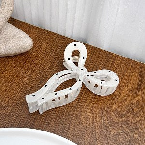 Dot Bow Claw Clip