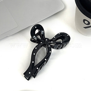 Dot Bow Claw Clip