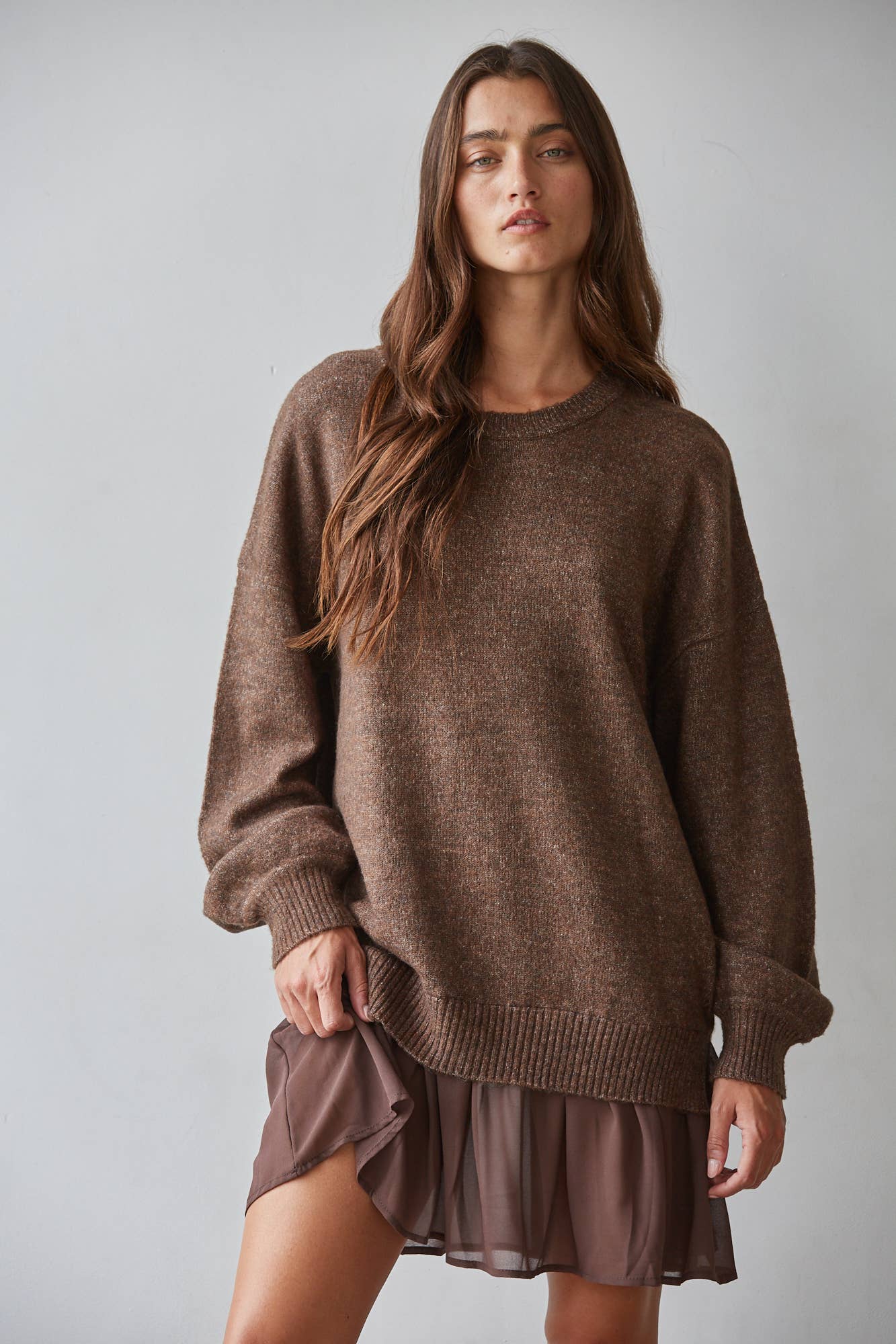 Knit Sweater Midi Twofer Dress