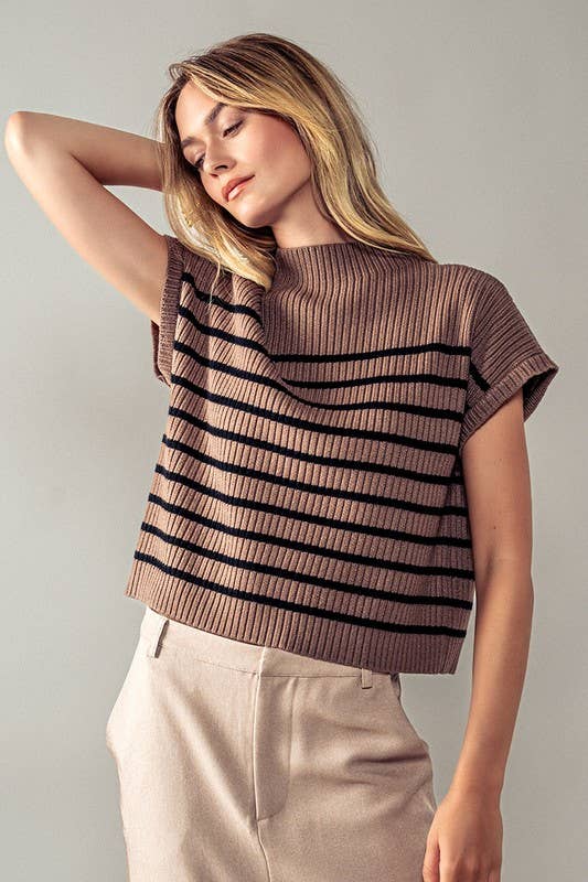 Carley Striped Boxy Top