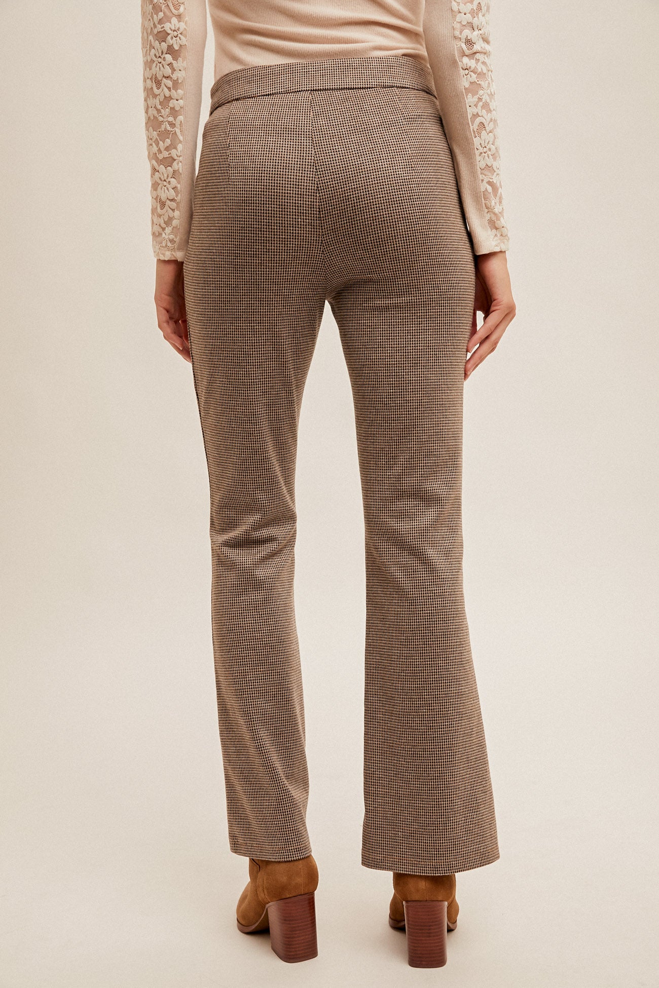 Jacquard Knit Flare Pants