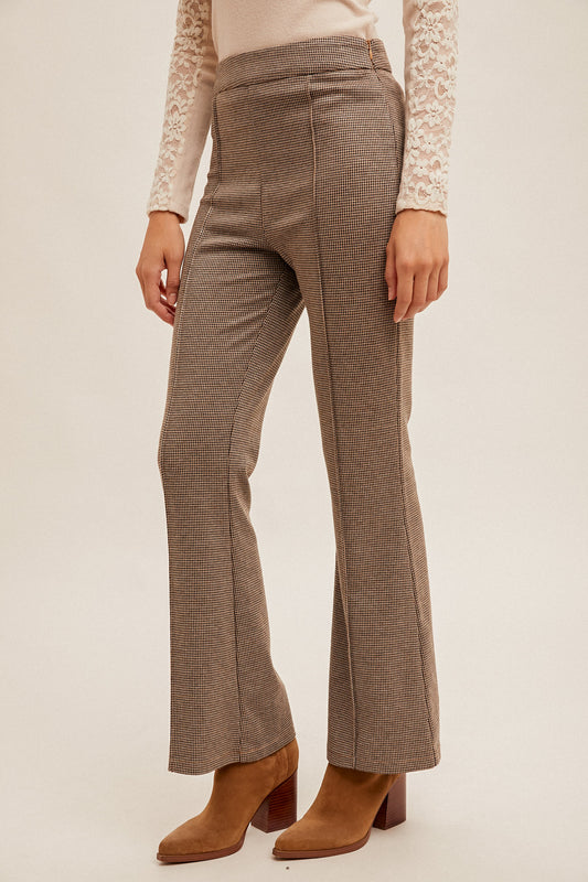 Jacquard Knit Flare Pants