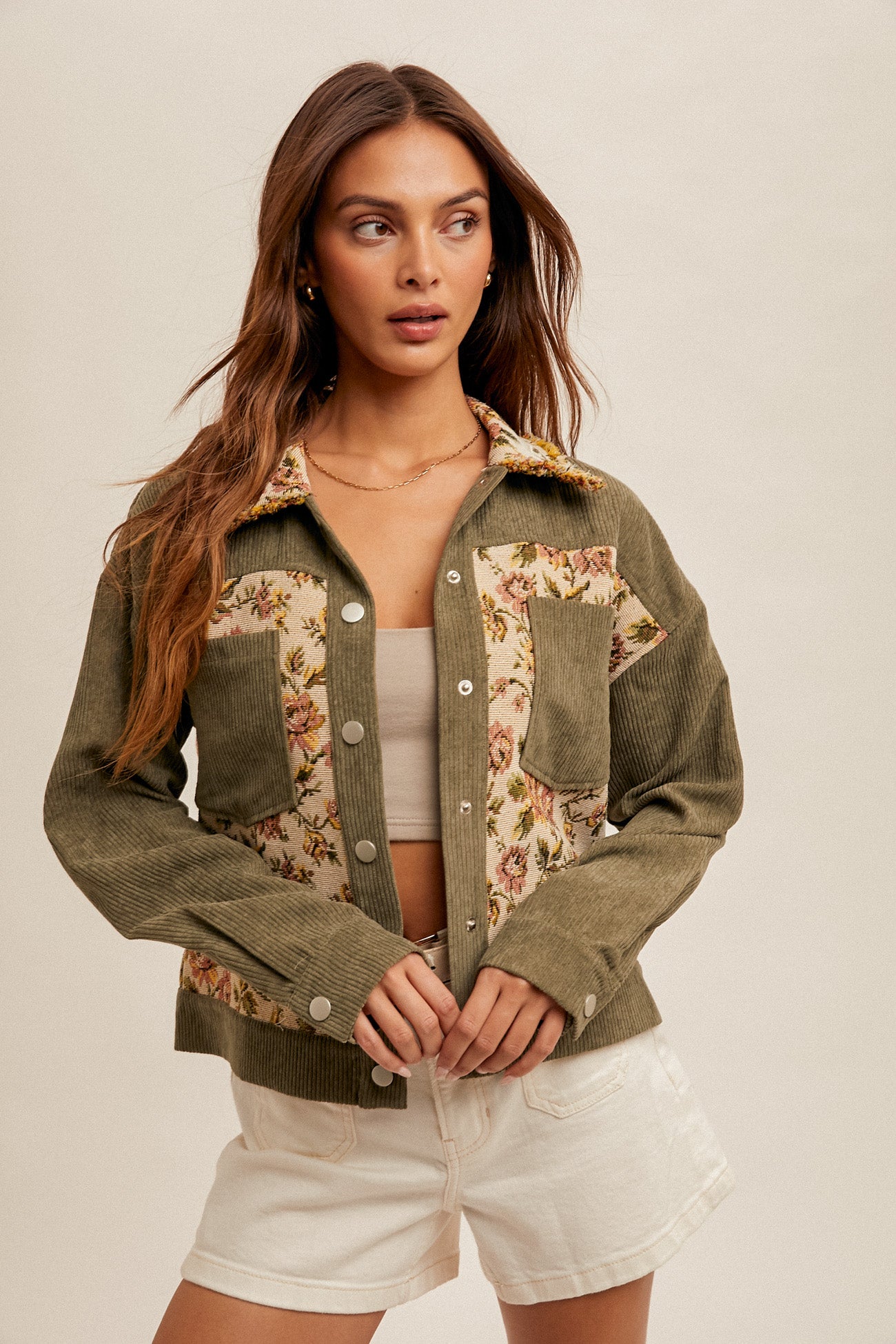 Waverly Floral Corduroy Jacket