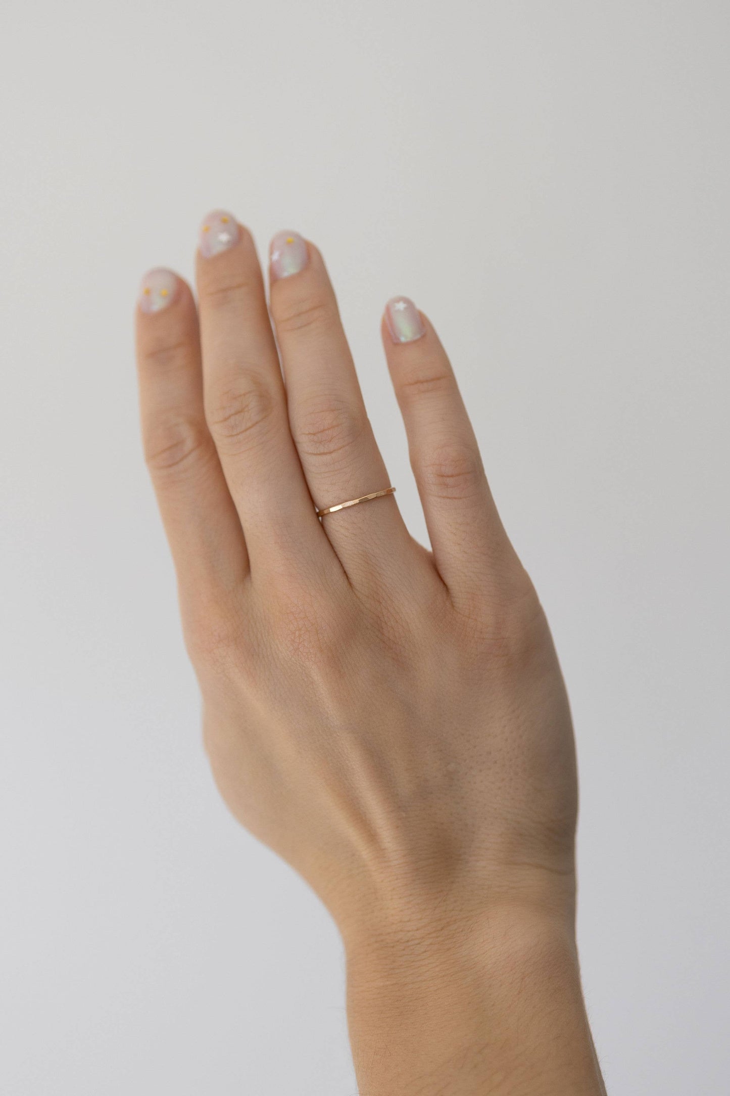 Hammered Stacking Ring in Gold Filled