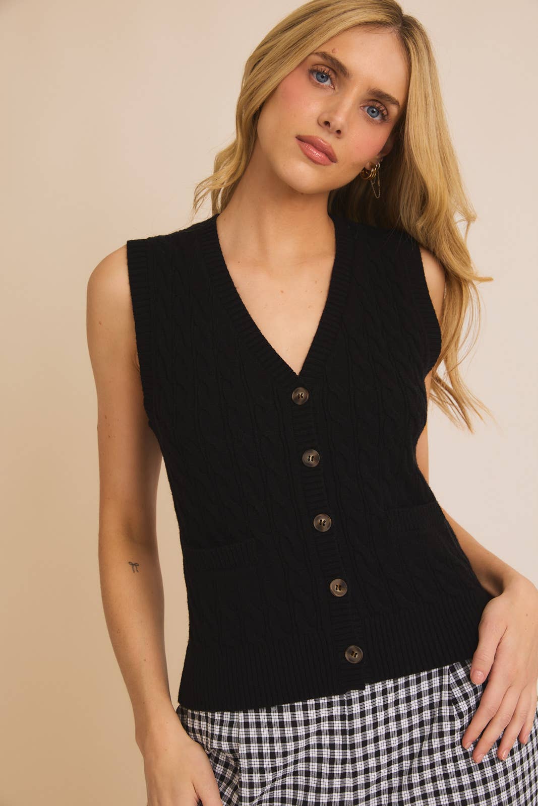 Cable Sweater Vest